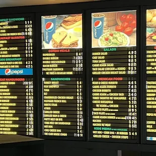 Drive Thru menu as of 10/03/2021