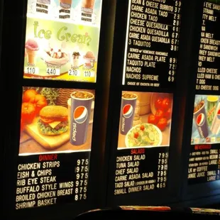 Drive-thru menu
