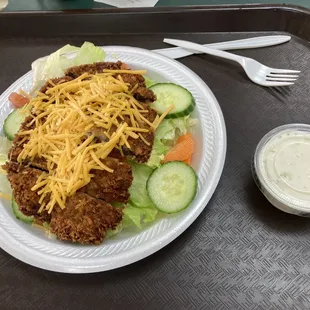 Chicken Fried Steak Salad