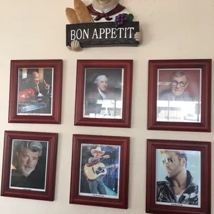 Pictures of George's on the wall