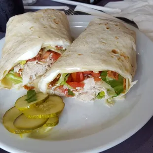 Their wraps take up a whole plate!