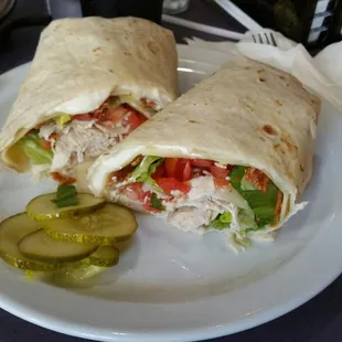 The turkey bacon swiss that my husband asked Amboy and the waitress recommended. He would get it again. It was a great size.