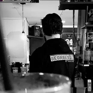 a man behind the counter