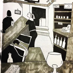 a woman sitting at a bar