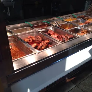 chicken wings and fried chicken, interior