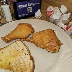 Broasted chicken leg and thigh