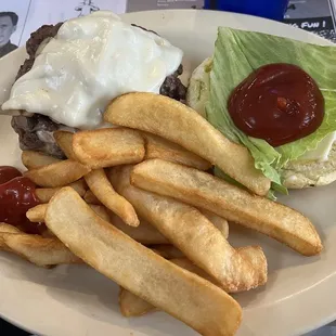Inside Out Mushroom Swiss Burger*