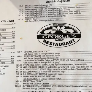 Dirty menu.