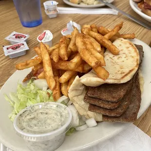 The gyro was amazing. The meat was incredible