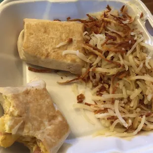 Ham, egg, n cheese wrap.