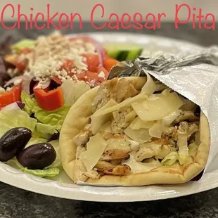 chicken caesar pita