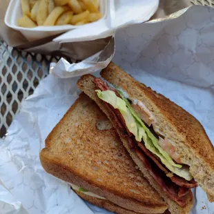 A much better meal, turkey BLT and fries (no ketchup this time, lesson learned)