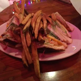 Georges club with fries
