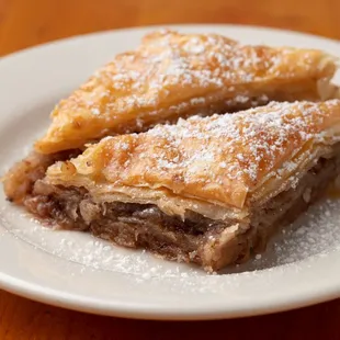 a piece of pie on a plate