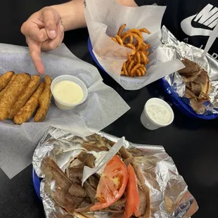 gyro plate &amp; fried pickles