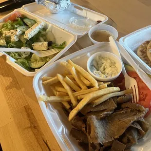 Gyro Plate &amp; Greek Salad