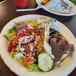 Gyro and side salad