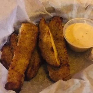 Pretty tasty chicken tenders for a dive bar!