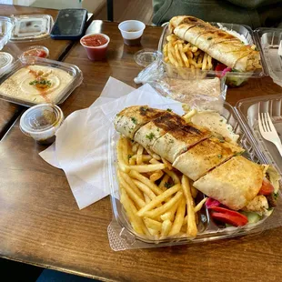 Falafel Wrap Plate