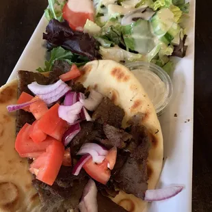 Gyro and side salad