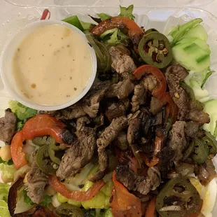 Spicy beef salad