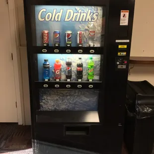 a cold drink vending machine