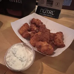 Fried cheese curds with aioli