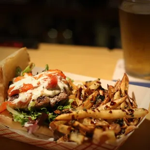 The Georgio Burger with Italian Festival Fries