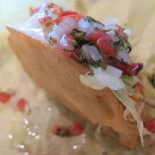 Shredded beef hard taco