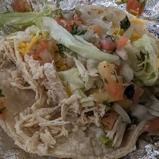 Chicken soft taco