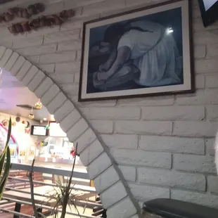 A peek into the main counter section.