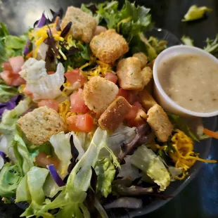 House salad with yummy feta vinaigrette dressing.