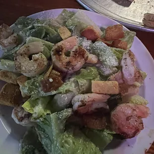Ceasar salad with shrimp
