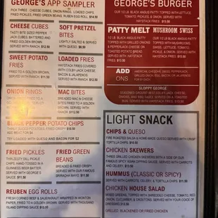 Full menu as of 12/19/24.