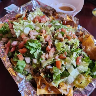Nachos with ground beef