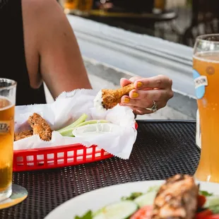 a woman eating a meal