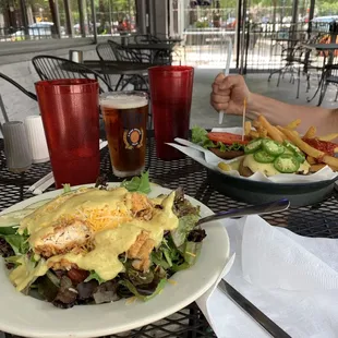 Chicken Finger Salad &amp; Jalapeno Dijon Burger