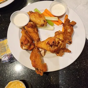 Plain Bone In Chicken Wings.