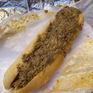 Cheesesteak sandwich wiz whit