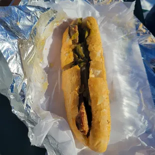 Italian sausage with peppers &amp; onions