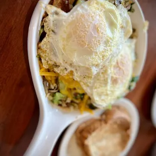 a bowl of food