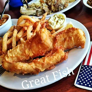 fish and chips, fish, food, seafood