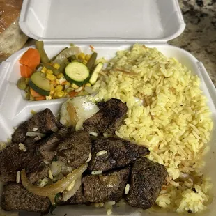 Great food. I ordered this plate with extra meat $31.00 for this plate.