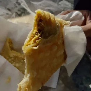 Pastellilos de pollo, no good.