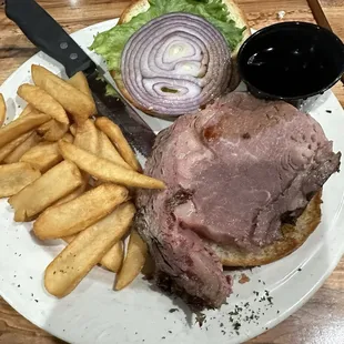 Prime Rib Stacker sandwich