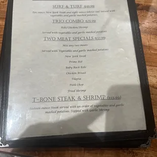 Dinner specials