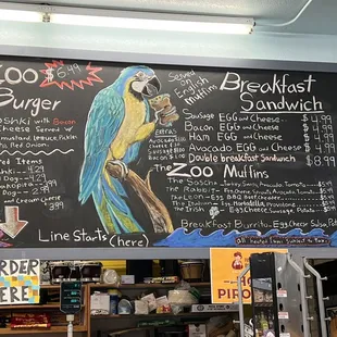 October 2022 menu - breakfast