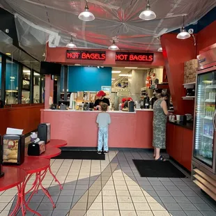 the inside of a restaurant