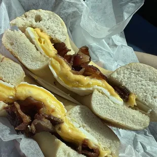 Bacon, Egg, and Cheese on Plain Bagel