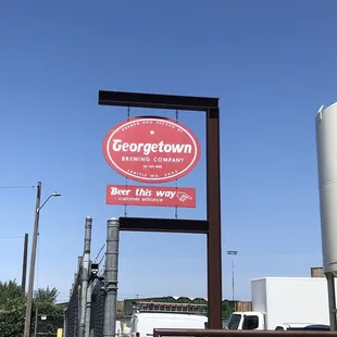 a sign for georgetown brewing company